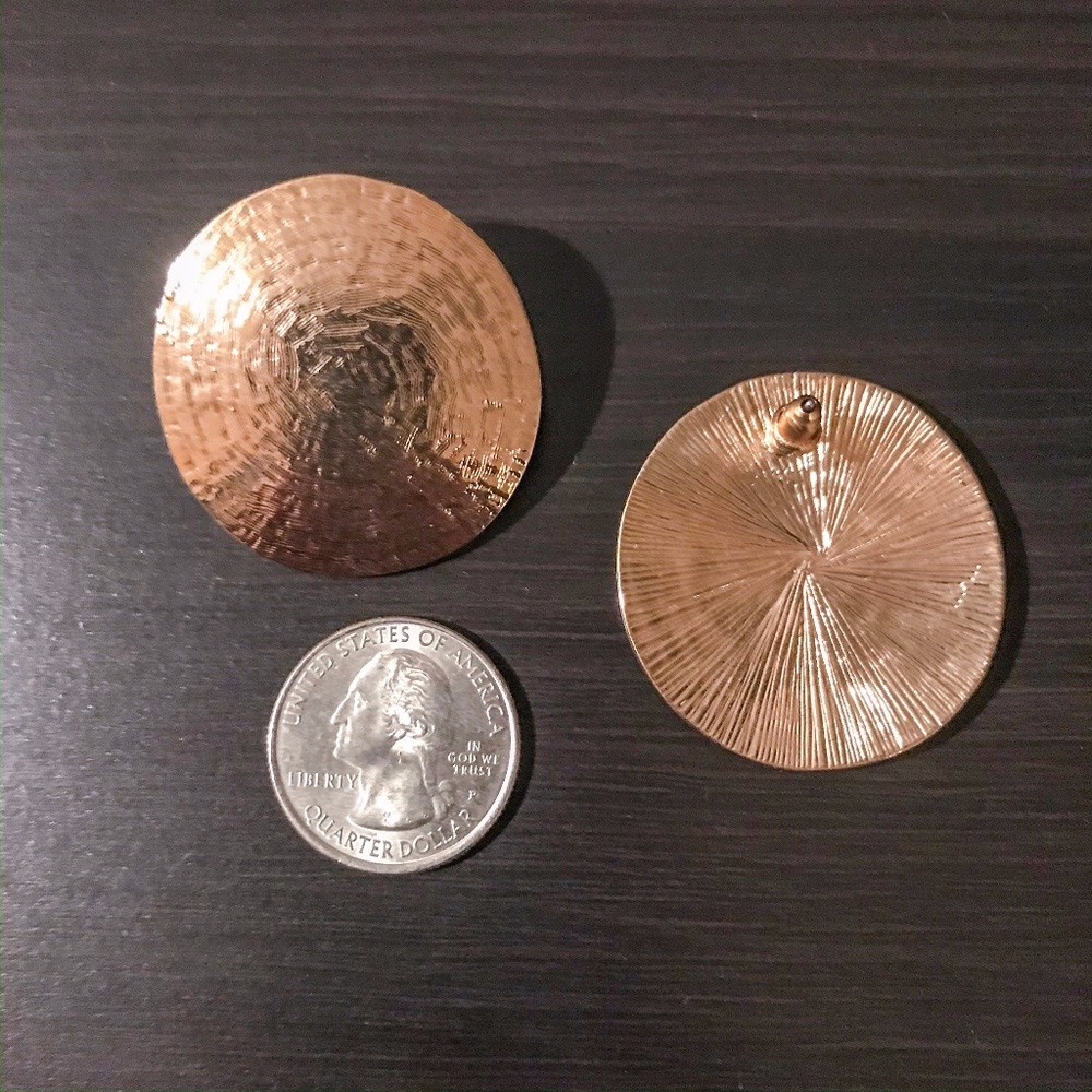 Forever 21 Gold Disc Earrings